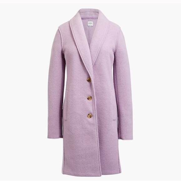J. Crew size 2 Lavender Boiled Wool Blend Topcoat - Picture 2 of 10